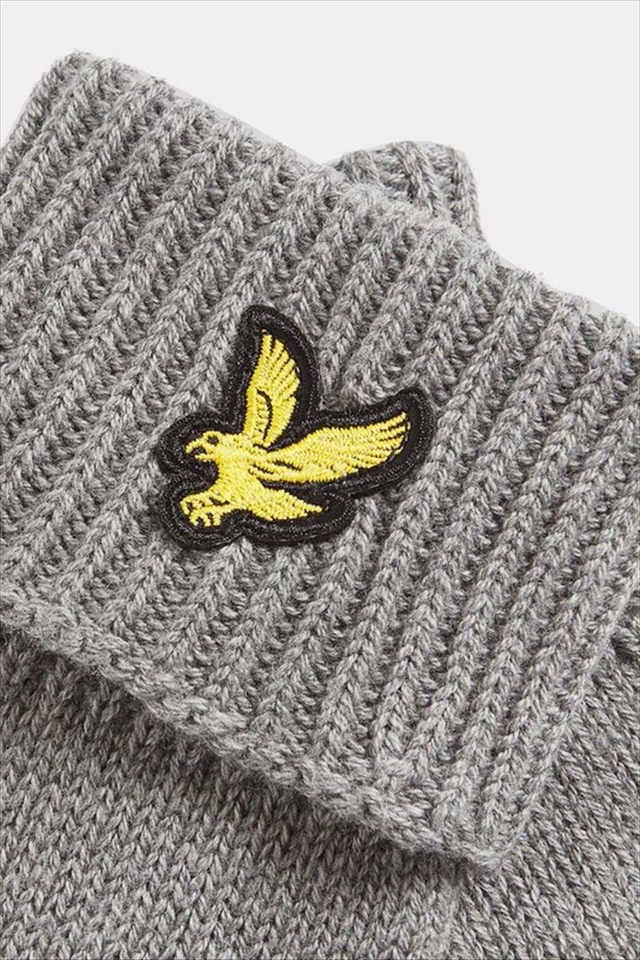 Lyle & Scott - Grijze Cotton Merino handschoenen
