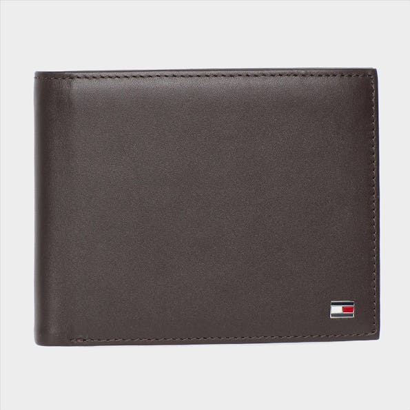 Tommy Jeans - Donkerbruine Eton CC and Coin Pocket portefeuille