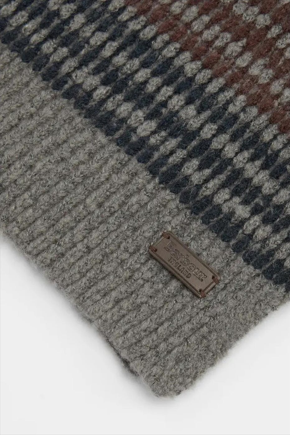 Barbour - Grijze Branton muts en sjaal gift set