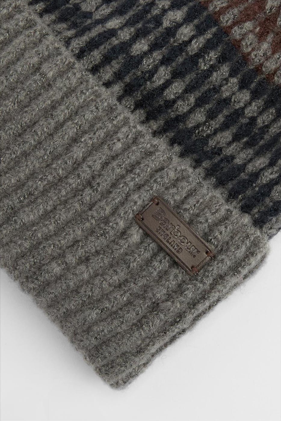 Barbour - Grijze Branton muts en sjaal gift set