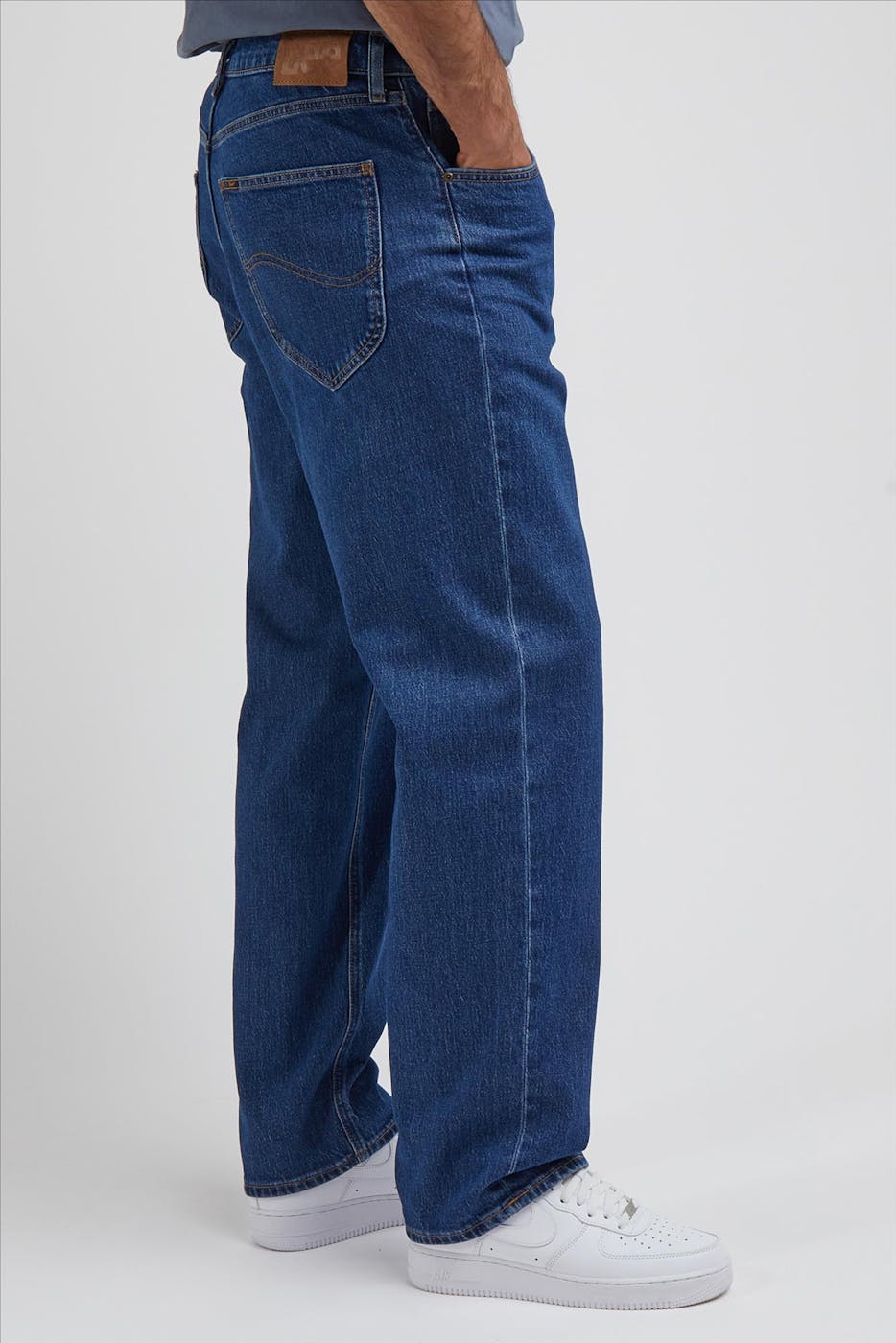 Lee - Donkerblauwe Asher Loose Straight jeans