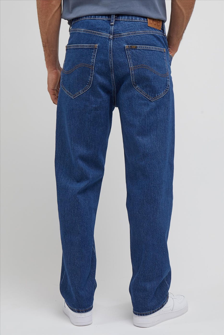 Lee - Donkerblauwe Asher Loose Straight jeans