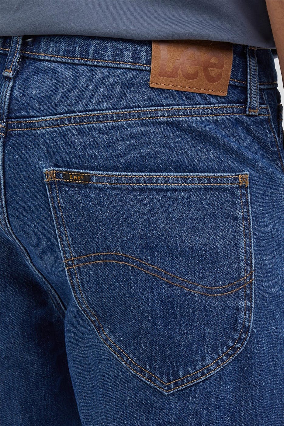 Lee - Donkerblauwe Asher Loose Straight jeans