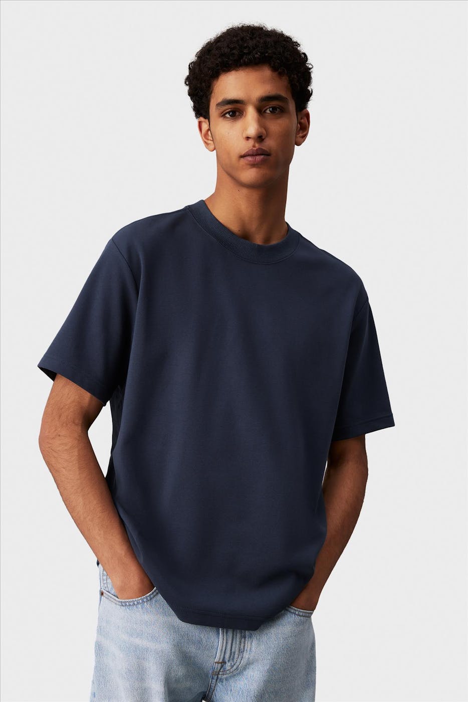 Calvin Klein Jeans - Donkerblauwe Interlock T-shirt
