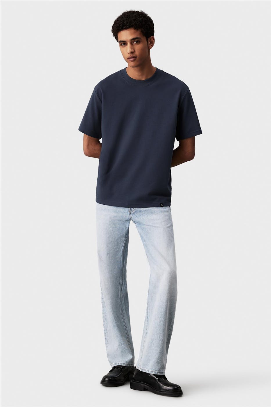 Calvin Klein Jeans - Donkerblauwe Interlock T-shirt