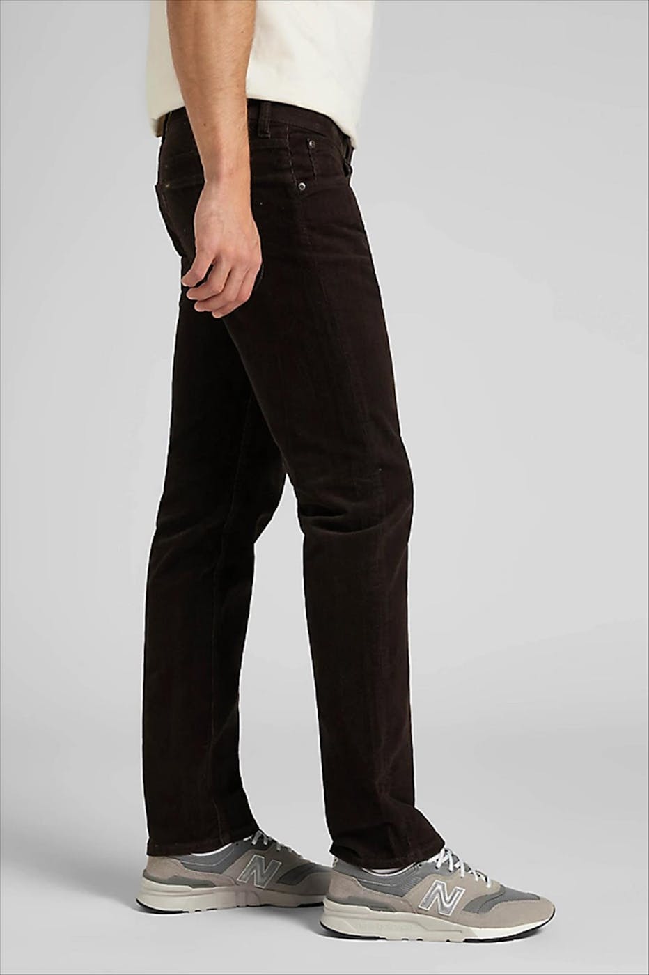 Lee - Donkerbruine Daren Regular Straight jeans