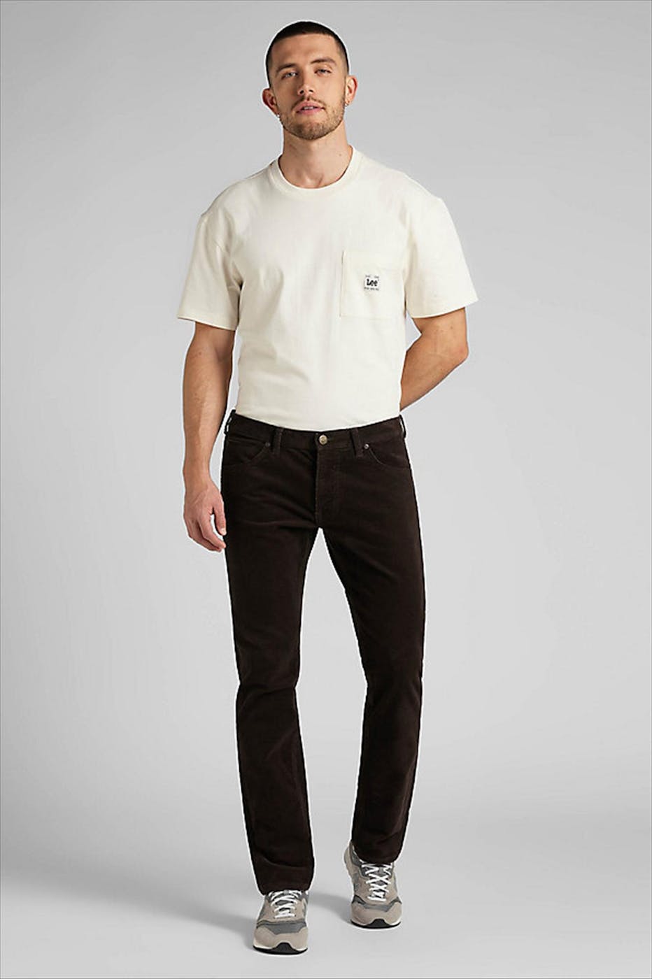 Lee - Donkerbruine Daren Regular Straight jeans