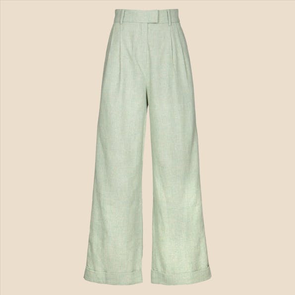FRNCH - Lichtgroene Palmier Broek