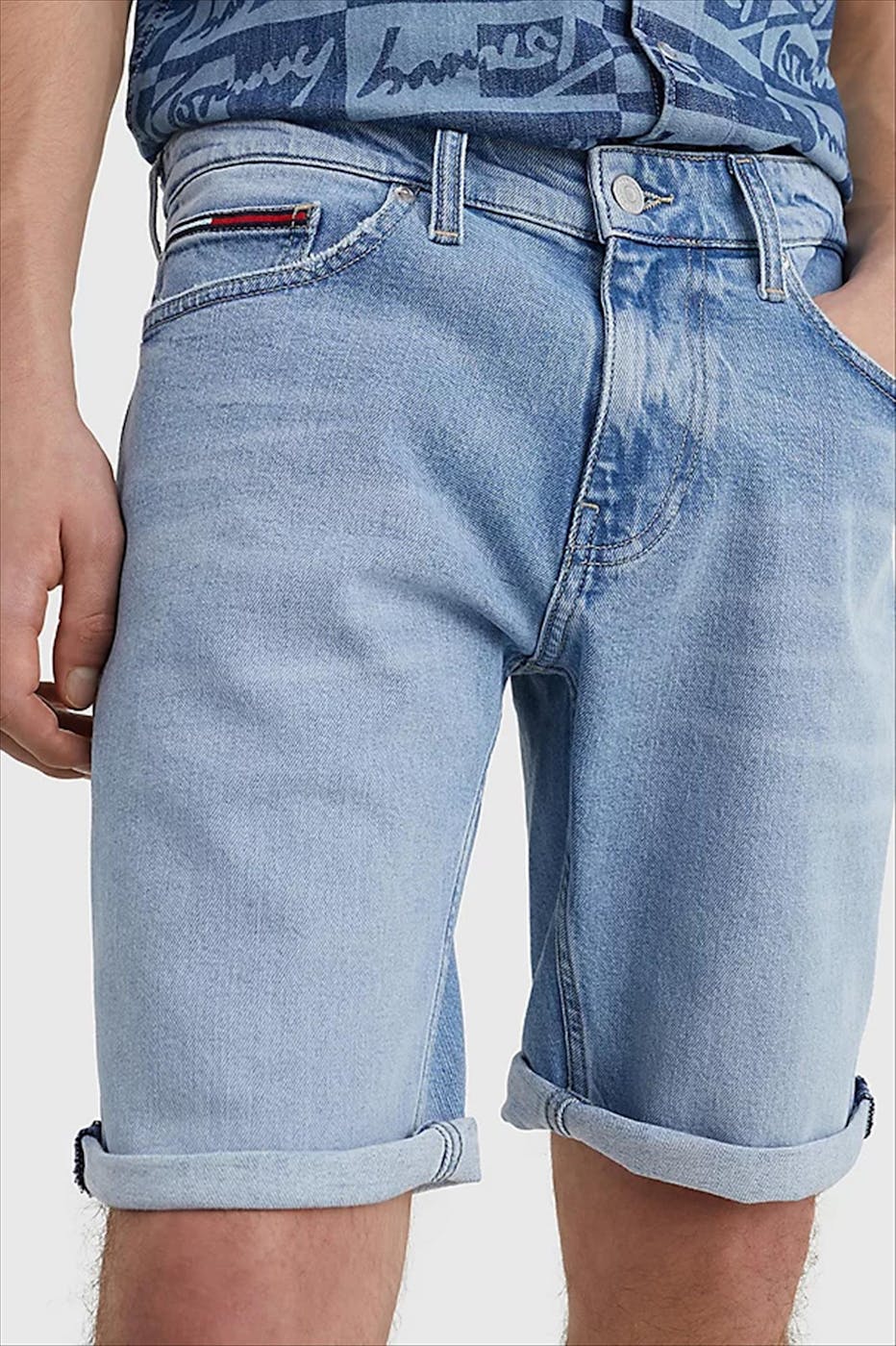 Tommy Jeans - Lichtblauwe Scanton Slim jeansshort