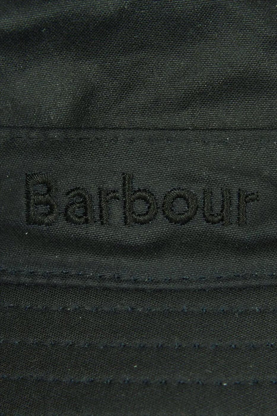 Barbour - Donkergroene Waxed bucket hat
