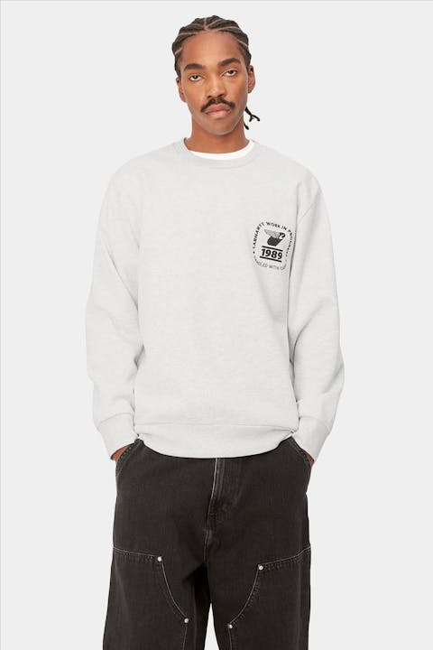 Carhartt WIP - Lichtgrijze Stamp State sweater