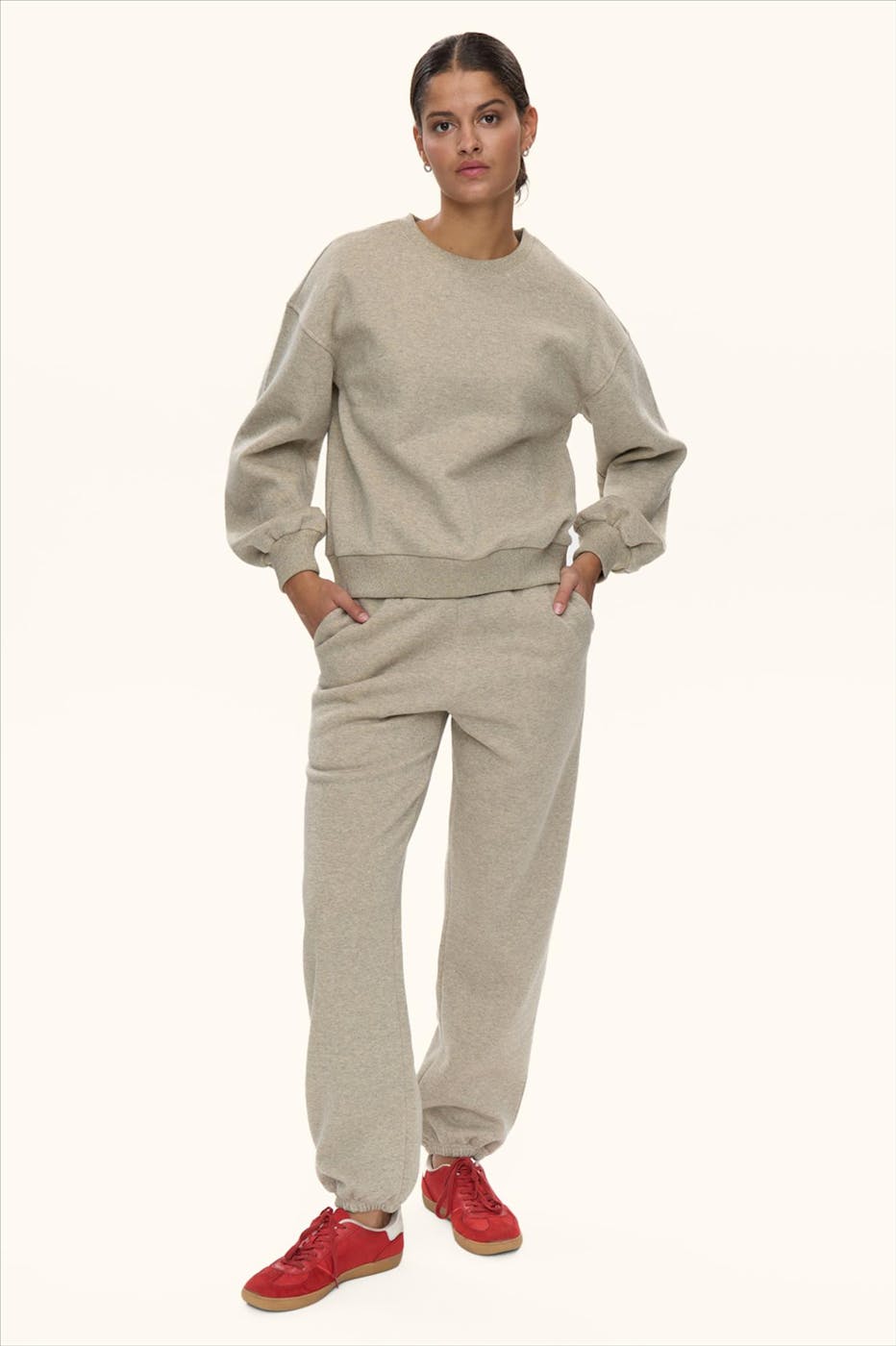 Nümph - Lichtgrijs-Gouden Calli sweater