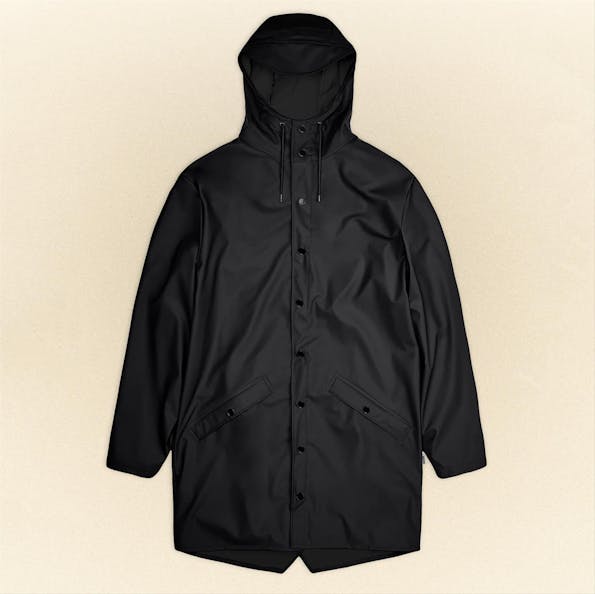 RAINS - Zwarte Long Jacket regenjas