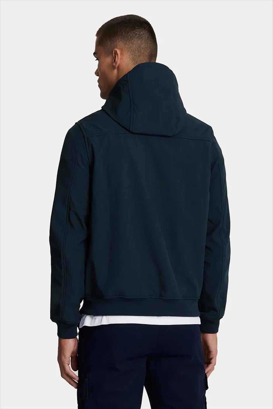 Lyle & Scott - Donkerblauwe Fleece Back Softshell jas