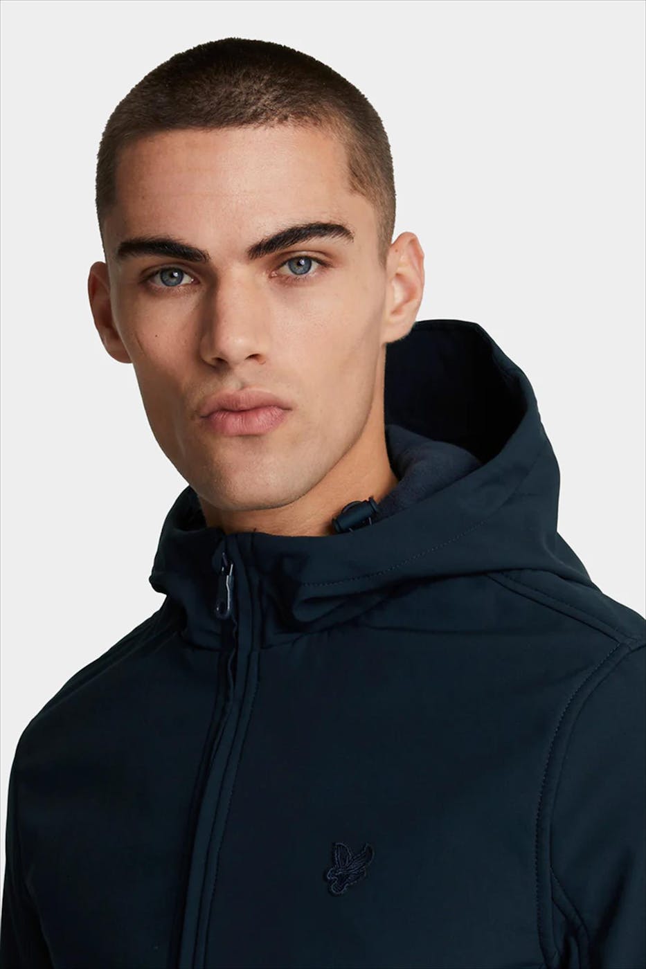 Lyle & Scott - Donkerblauwe Fleece Back Softshell jas