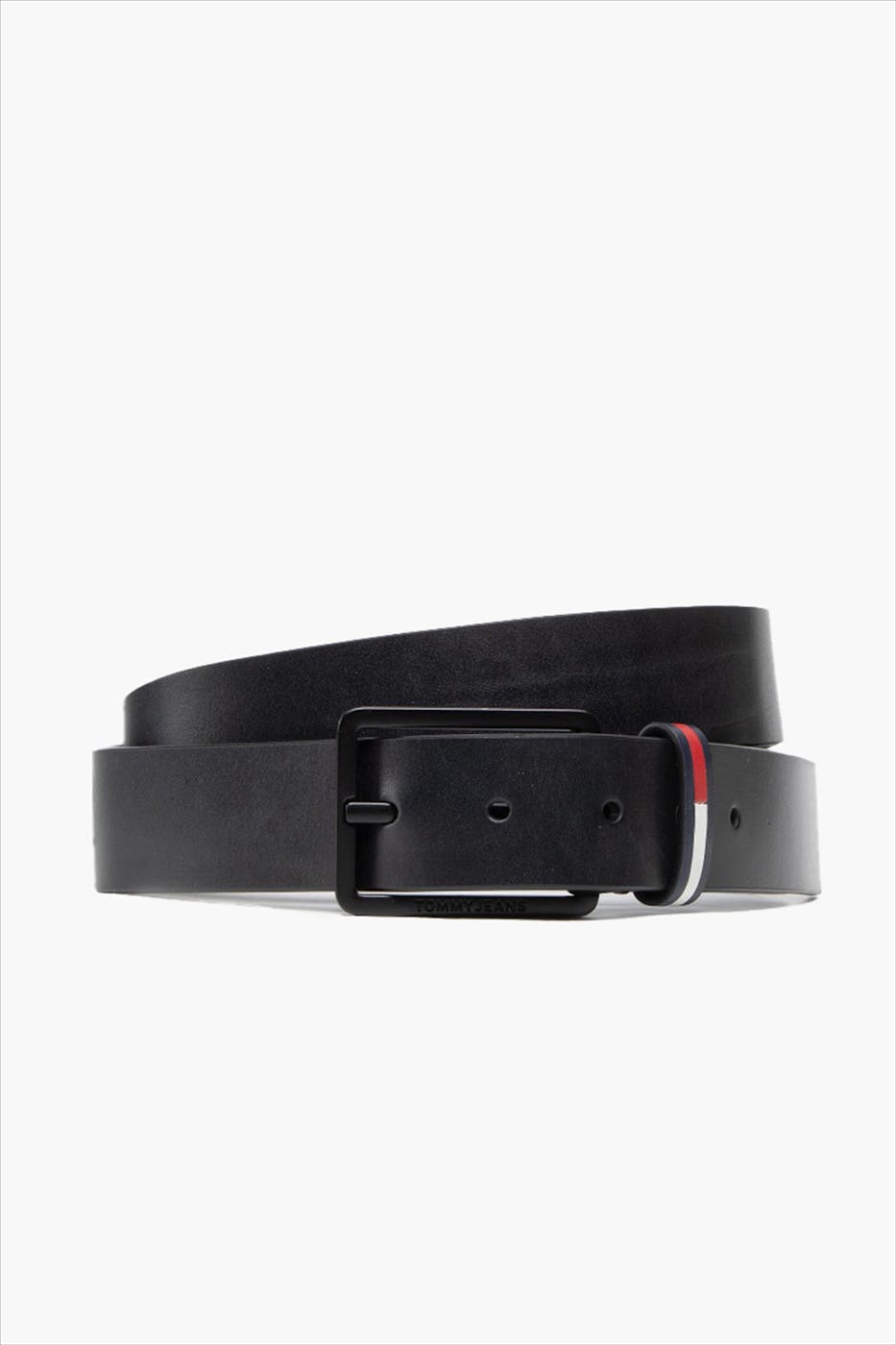 Tommy Jeans - Zwarte Elevated Flag riem