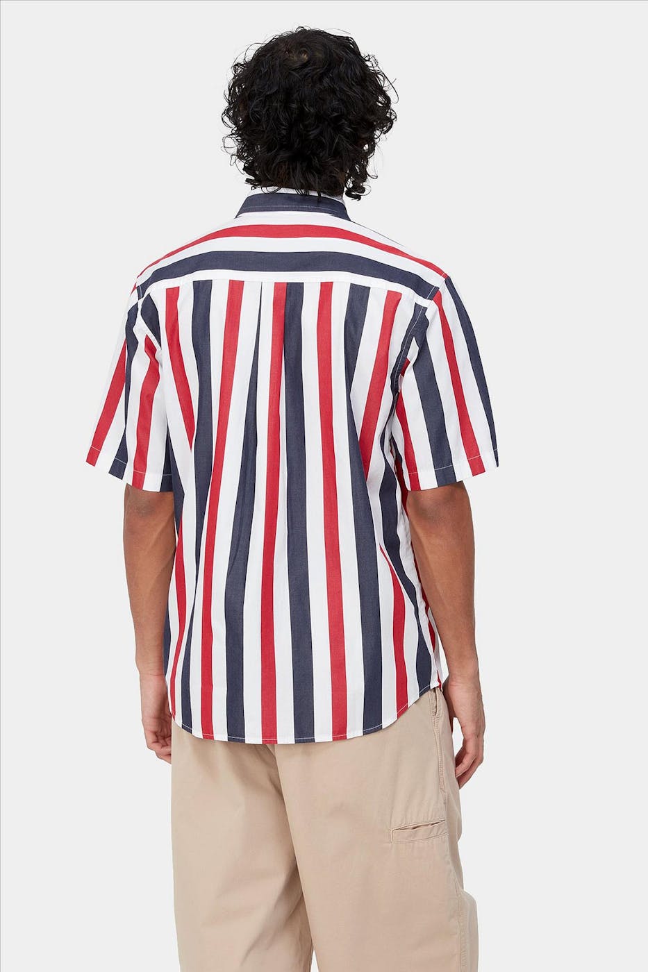 Carhartt WIP - Wit-donkerblauw-rood Elcano hemd