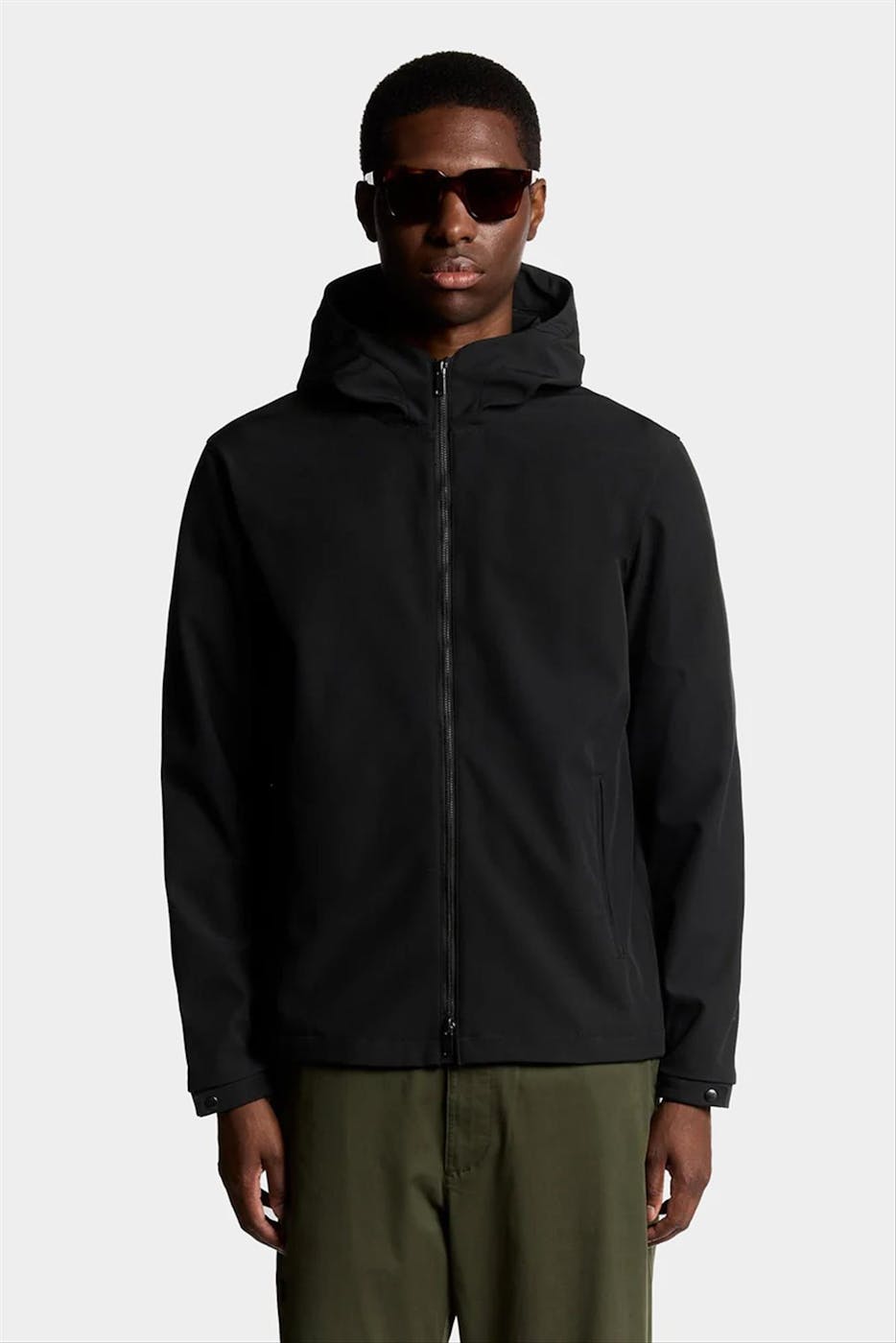 Lyle & Scott - Zwarte Tech Softshell jas