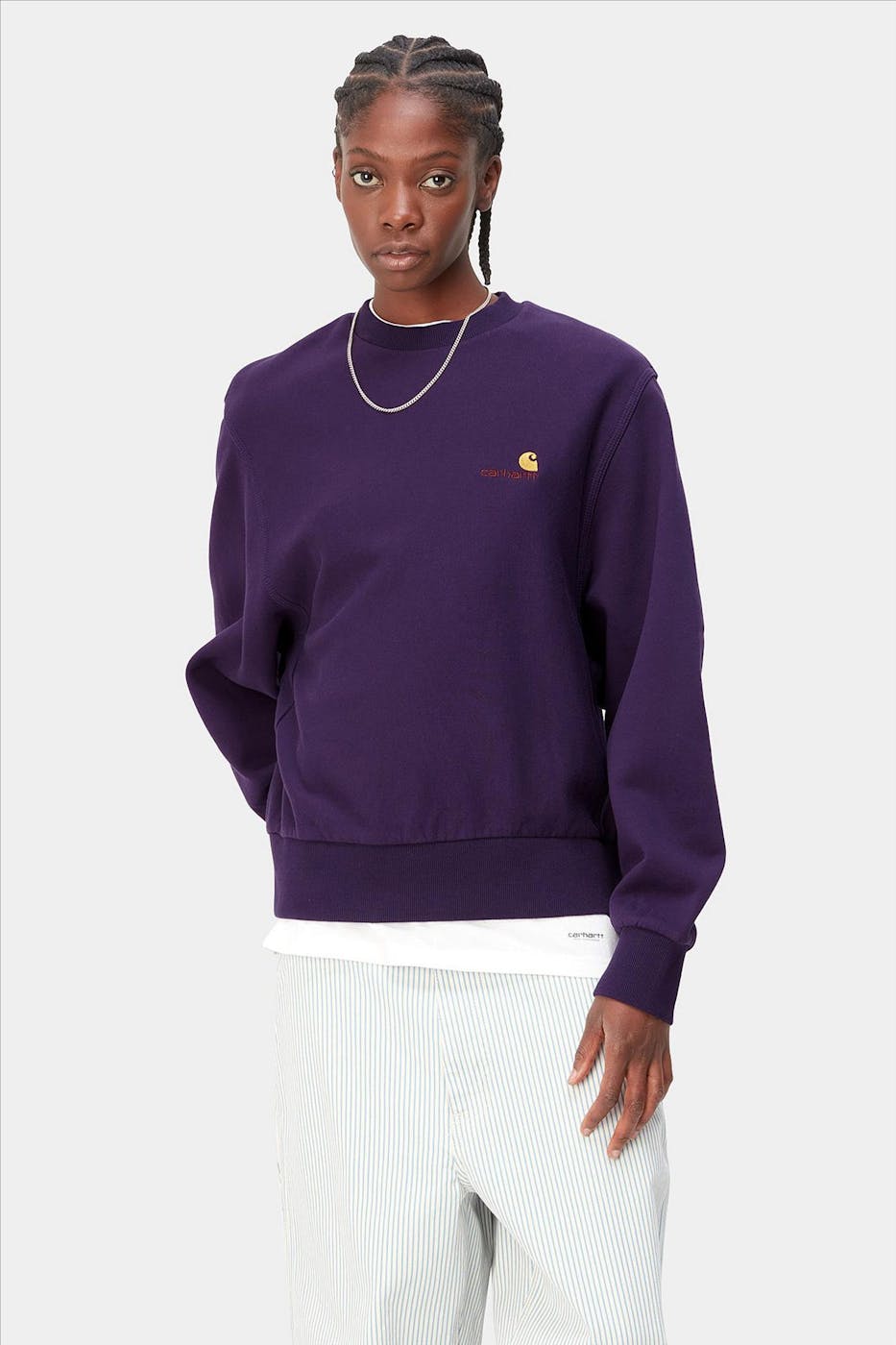 Carhartt WIP - Paarse American Script sweater