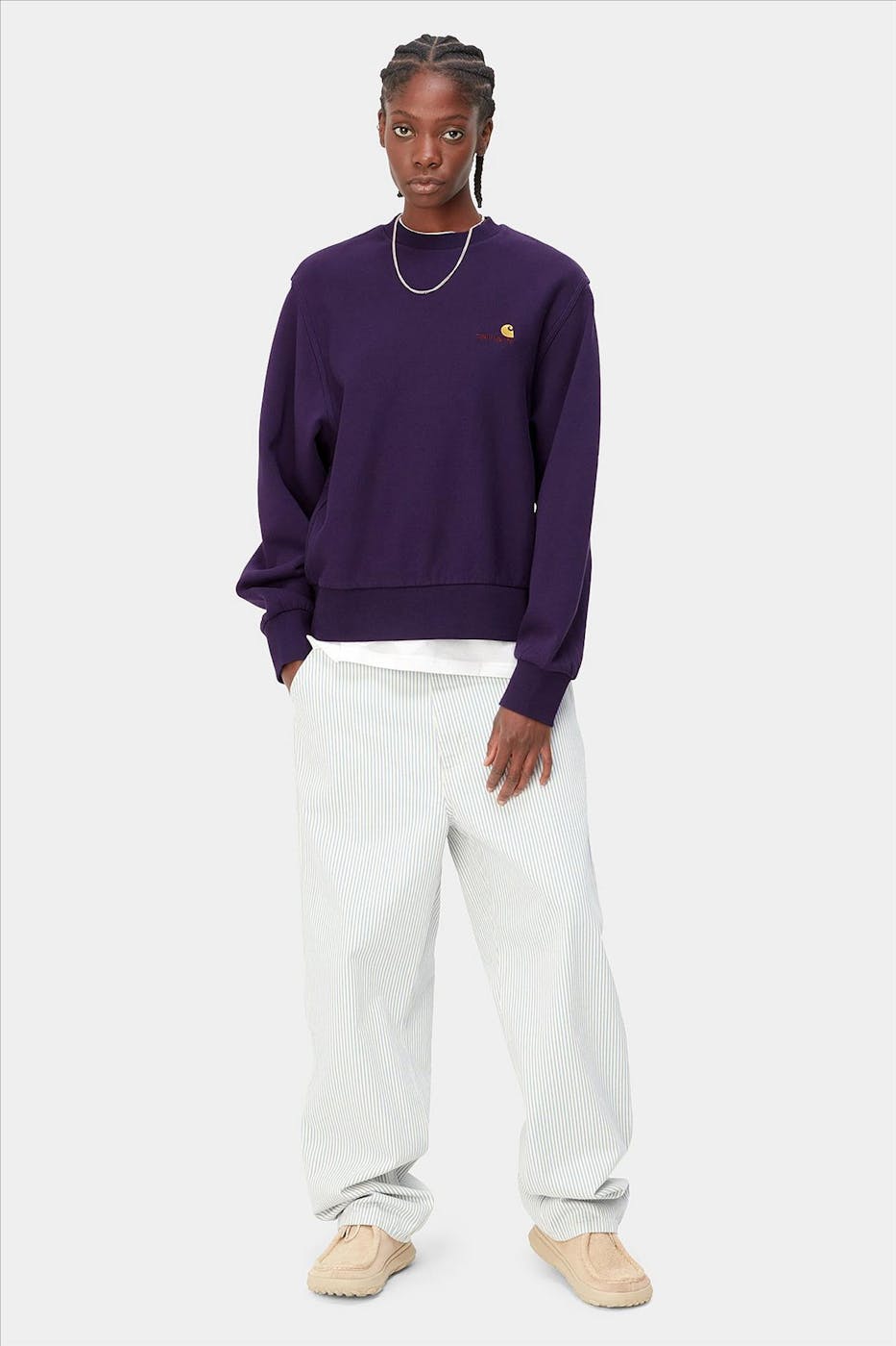 Carhartt WIP - Paarse American Script sweater