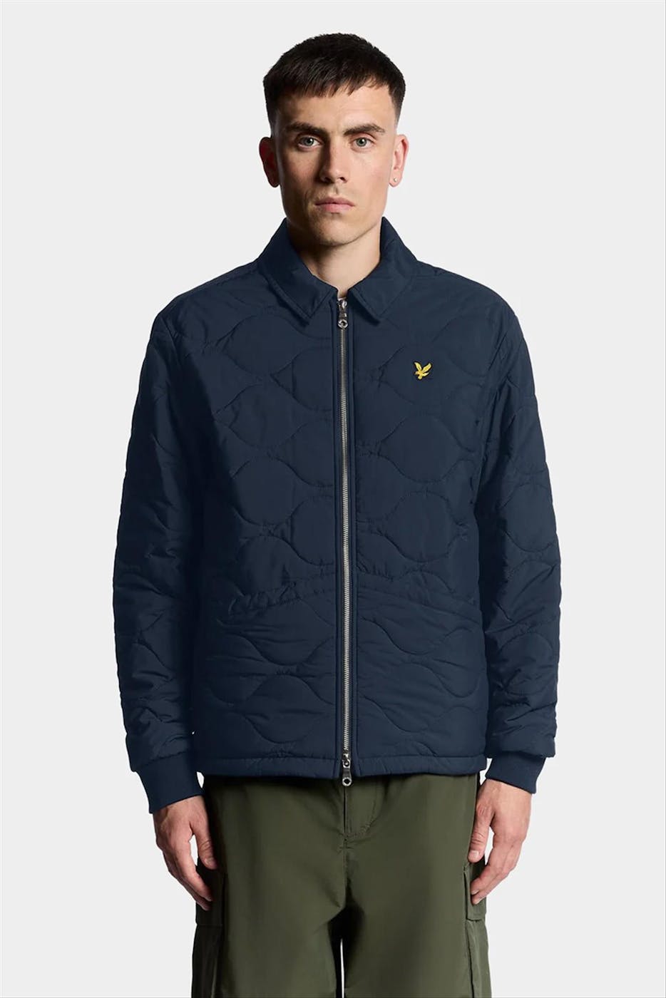 Lyle & Scott - Donkerblauwe Ripstop Quilted jas