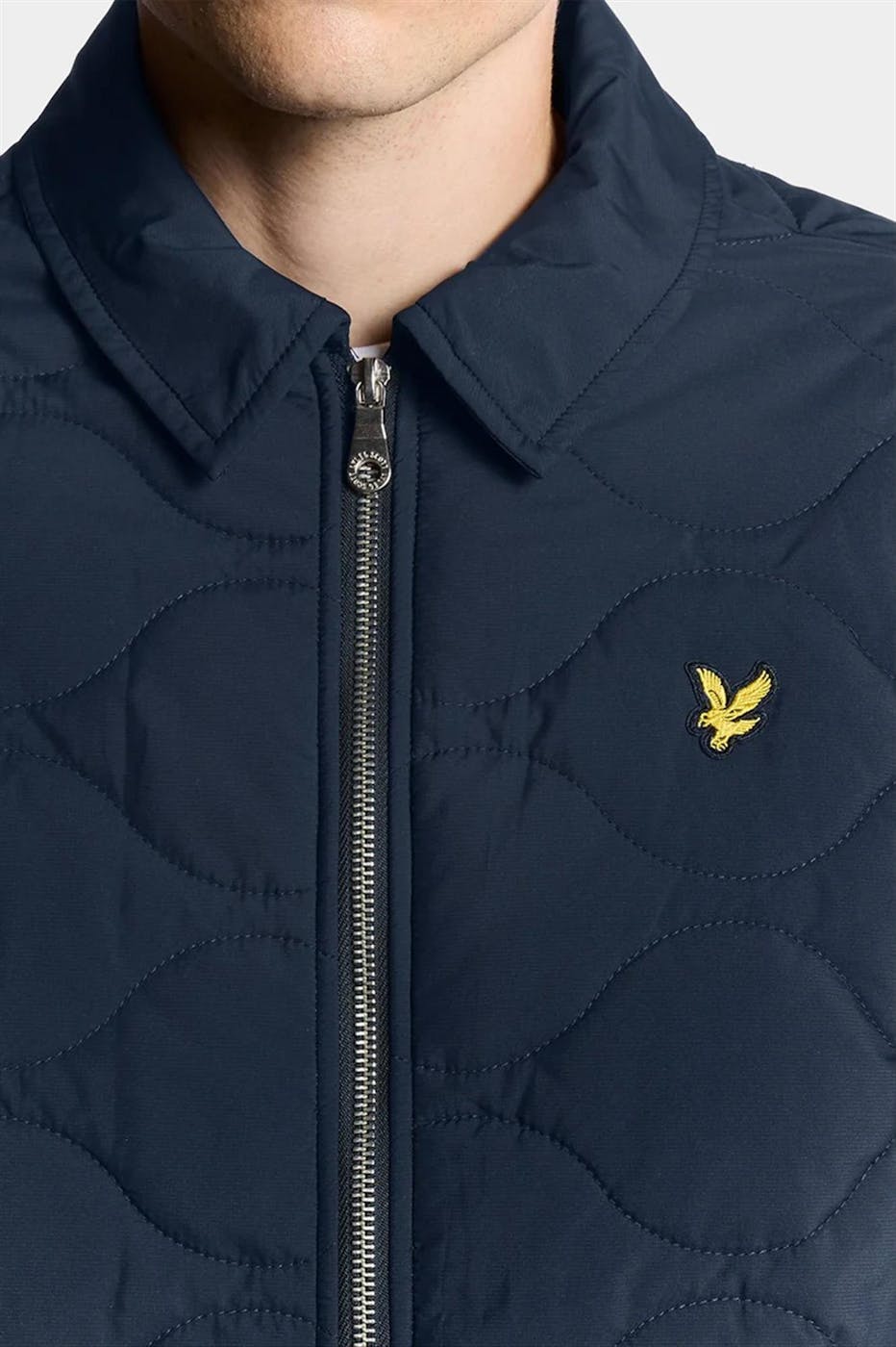 Lyle & Scott - Donkerblauwe Ripstop Quilted jas
