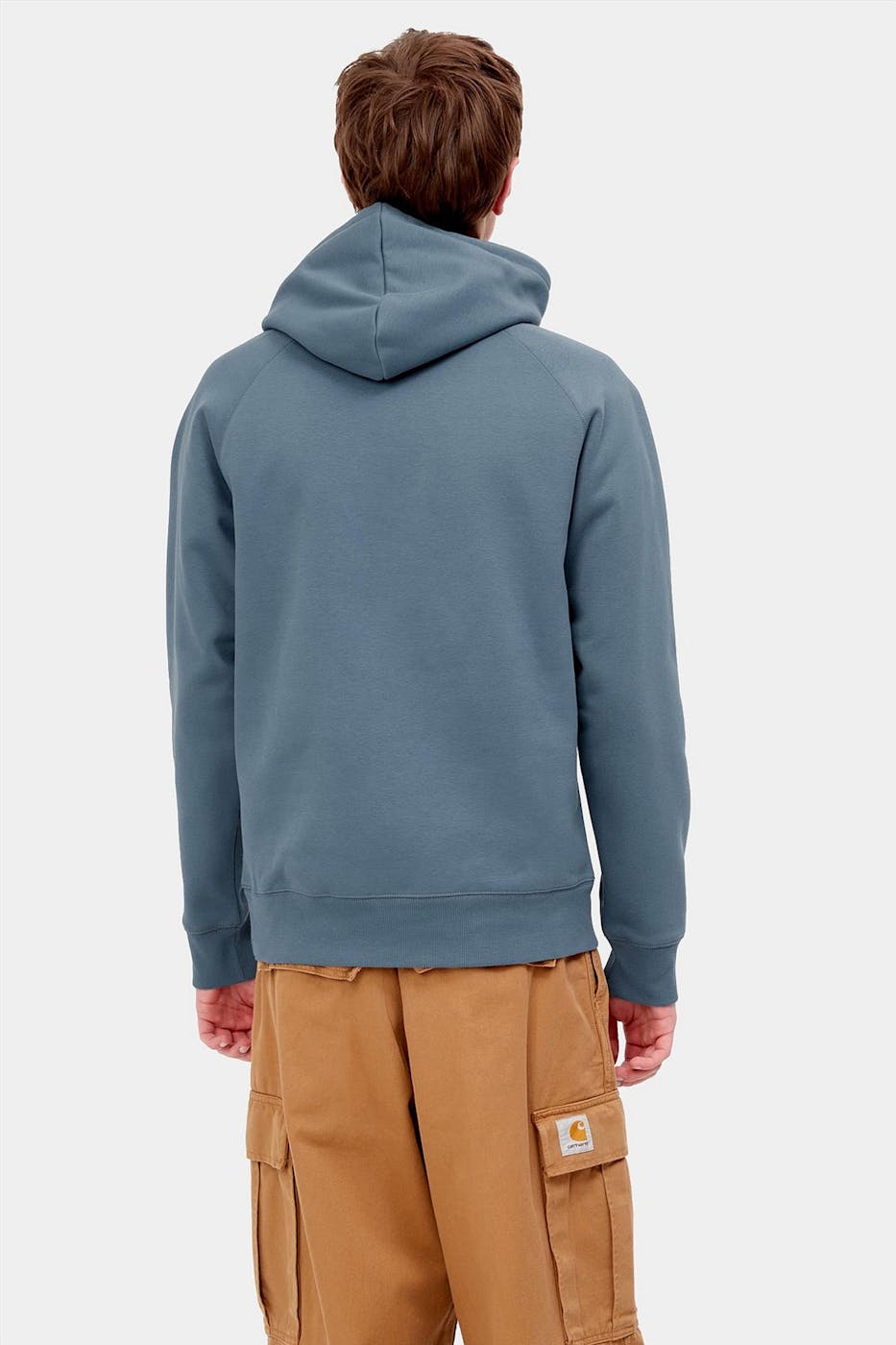 Carhartt WIP - Blauwe Hooded Chase sweater