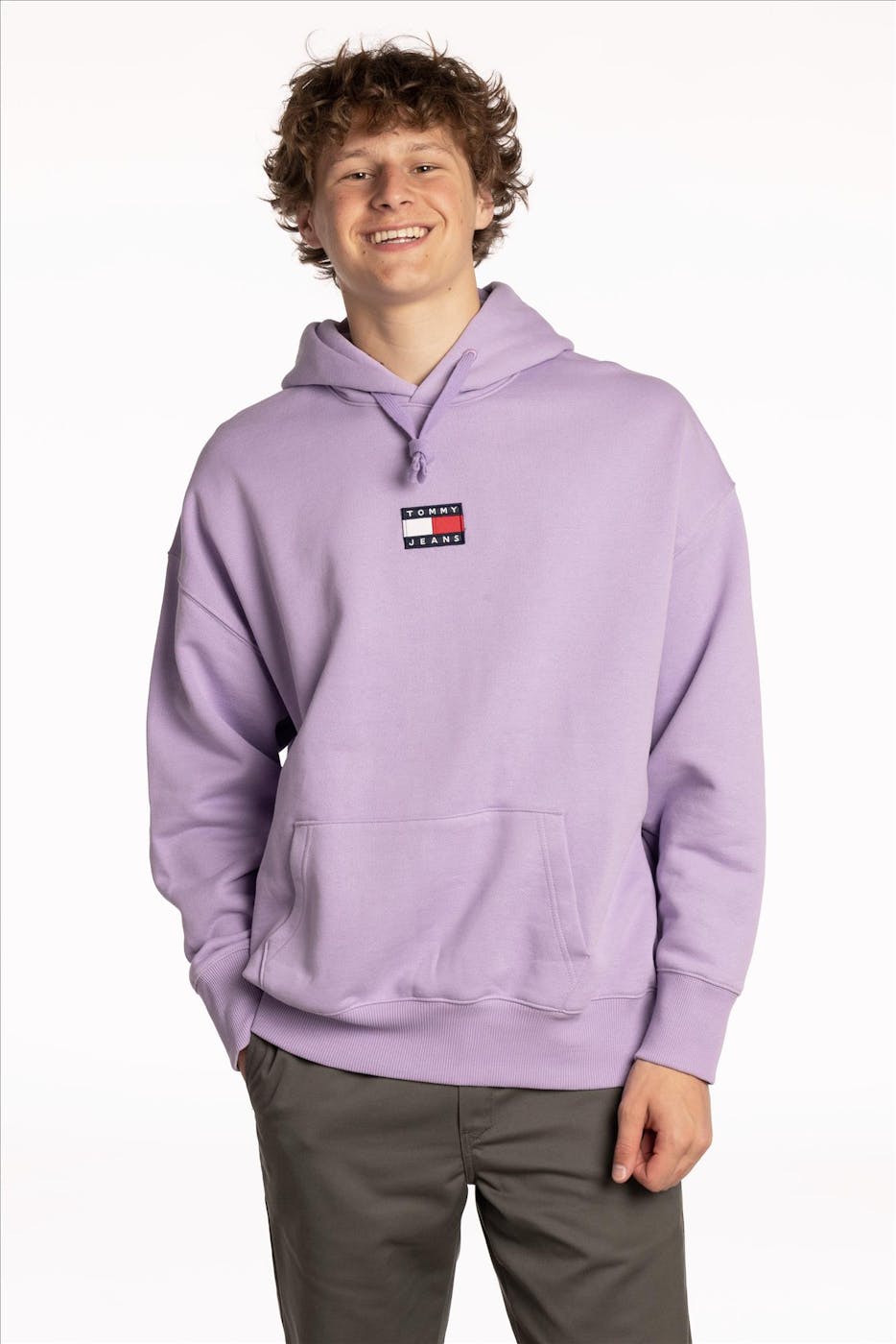 Tommy Jeans - Lichtpaarse TJM Tommy Badge Hoodie