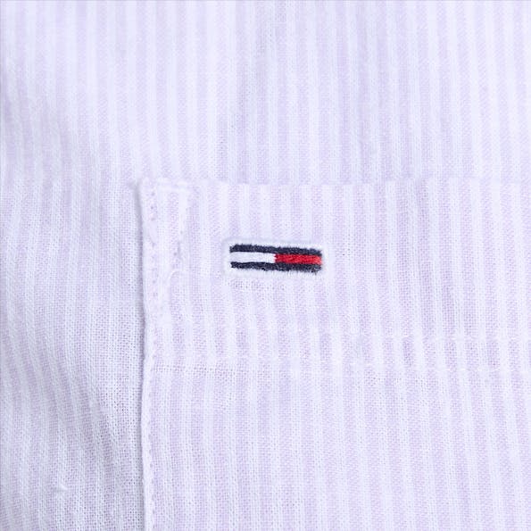 Tommy Jeans - Lila-Witte Stripe Linen blouse