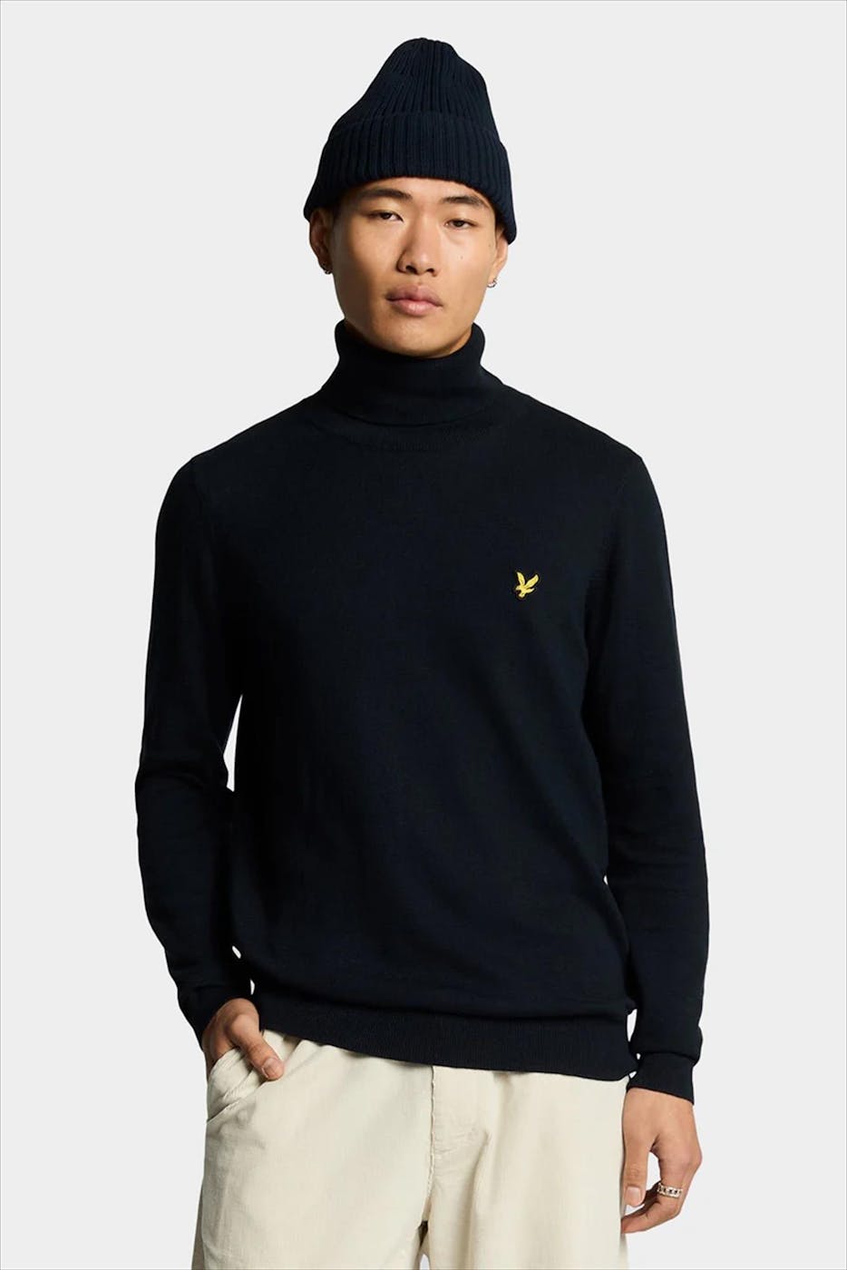 Lyle & Scott - Donkerblauwe Turtleneck trui