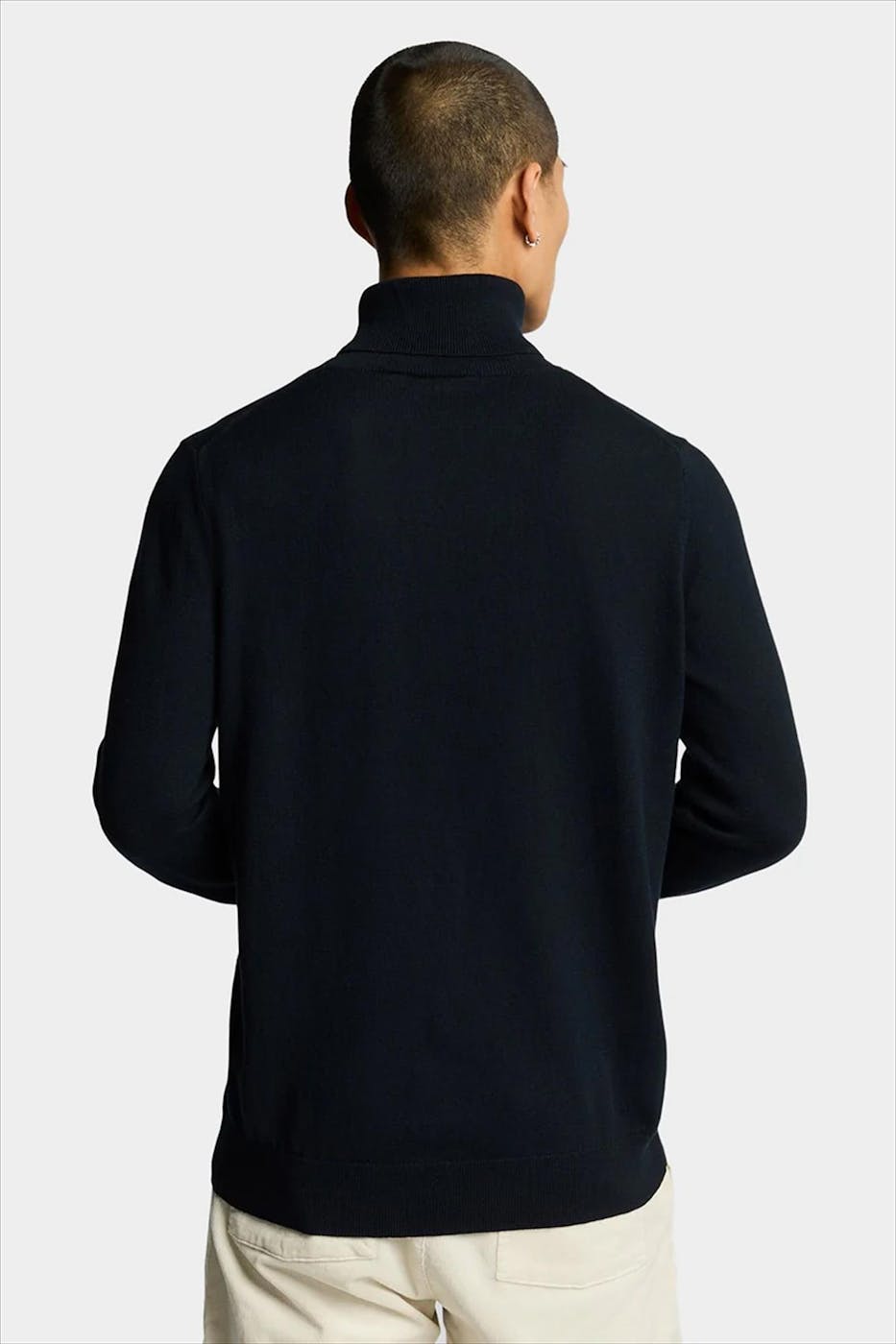 Lyle & Scott - Donkerblauwe Turtleneck trui
