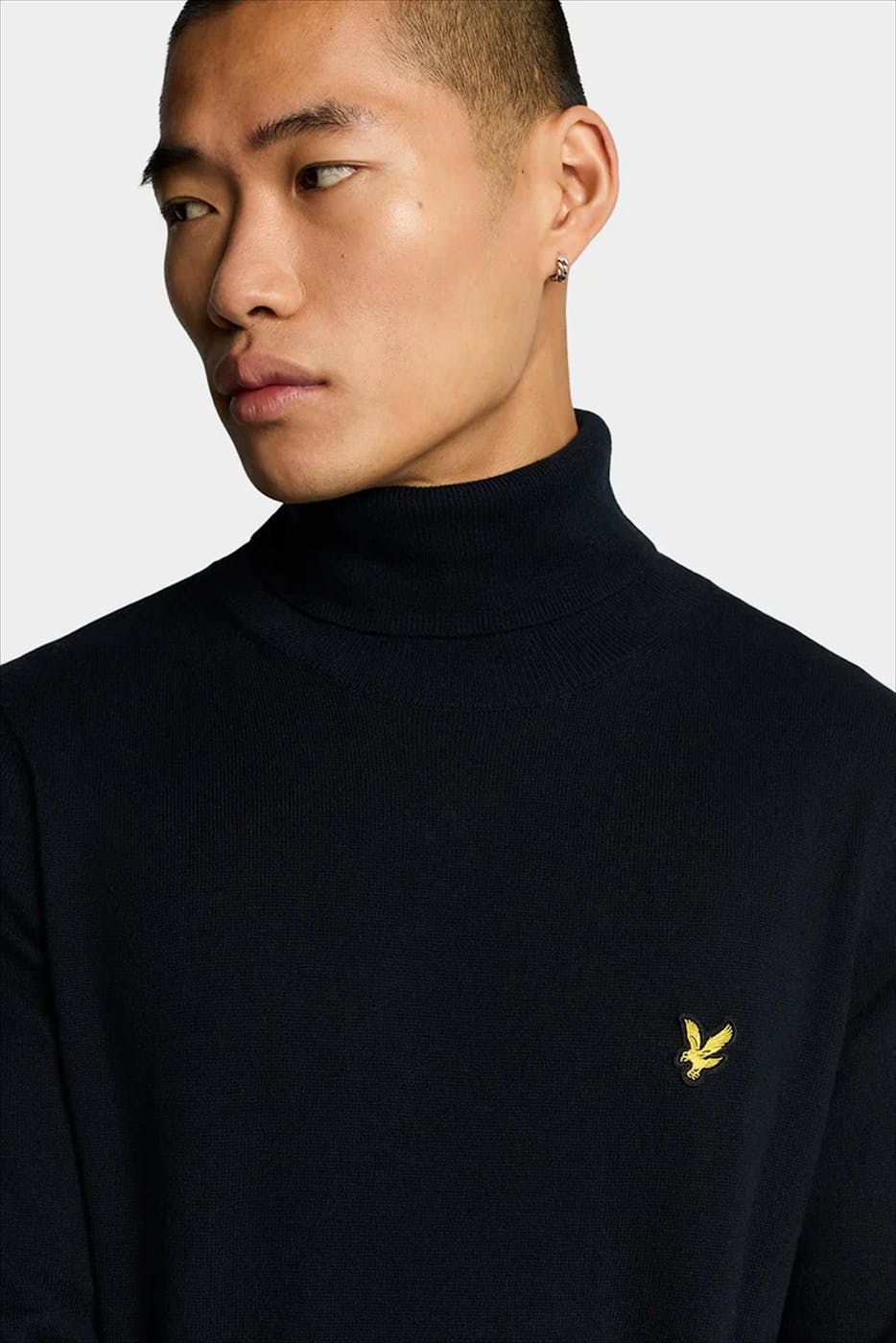 Lyle & Scott - Donkerblauwe Turtleneck trui