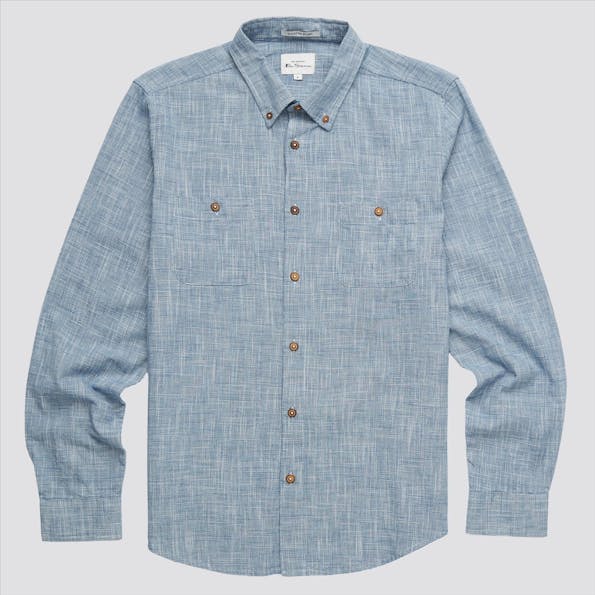Ben Sherman - Blauw Dalston hemd