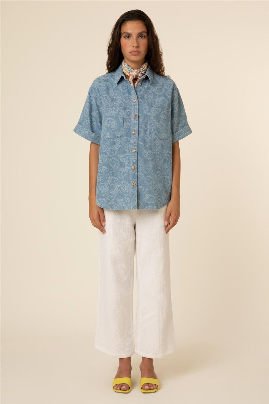 FRNCH - Lichtblauwe Jody blouse