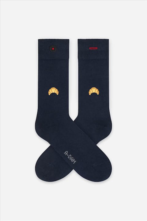 A'dam - Donkerblauwe Croissant sokken, maat: 41-46