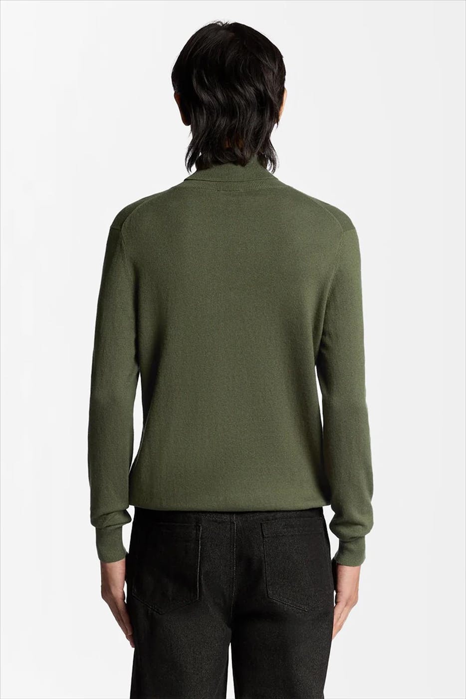 Lyle & Scott - Olijfgroene Turtleneck trui