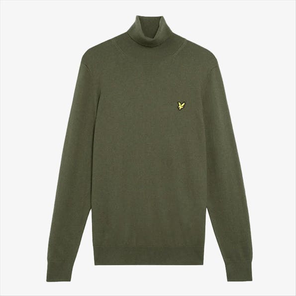 Lyle & Scott - Olijfgroene Turtleneck trui