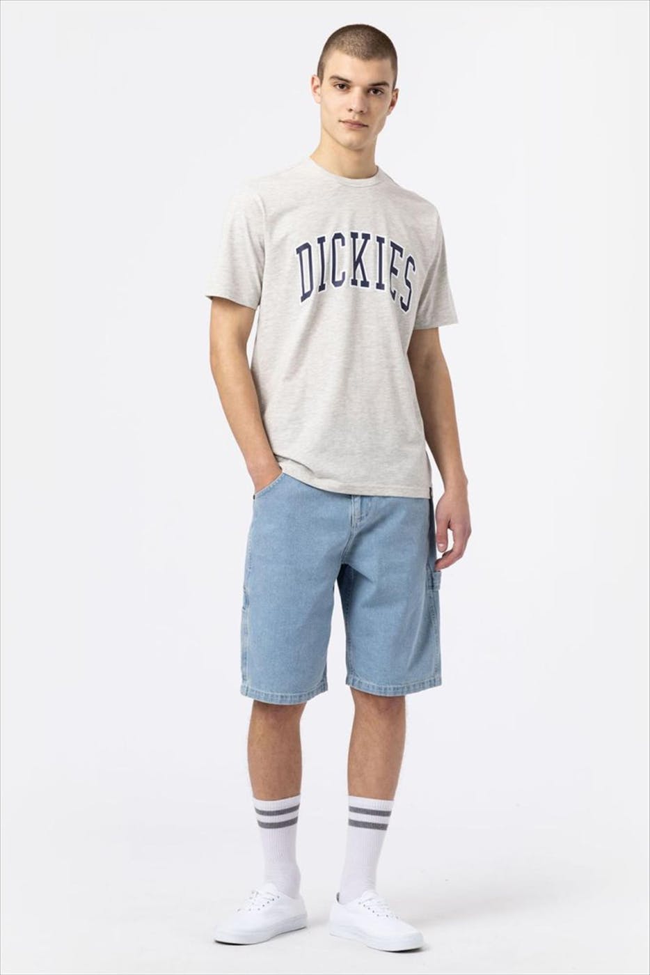 Dickies - Lichtblauwe Garyville jeansshort