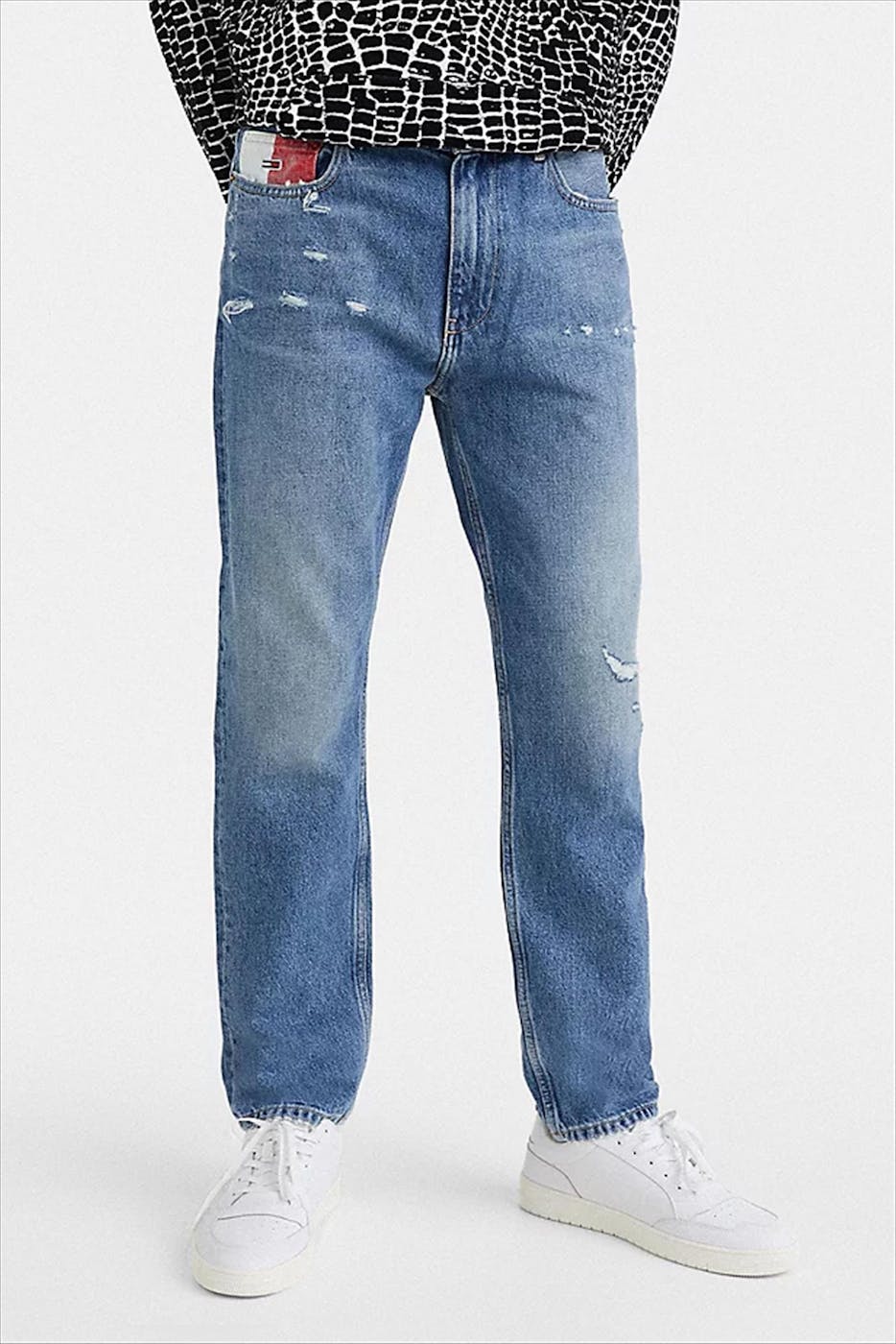 Tommy Jeans - Blauwe Dad Jean straight tapered jeans