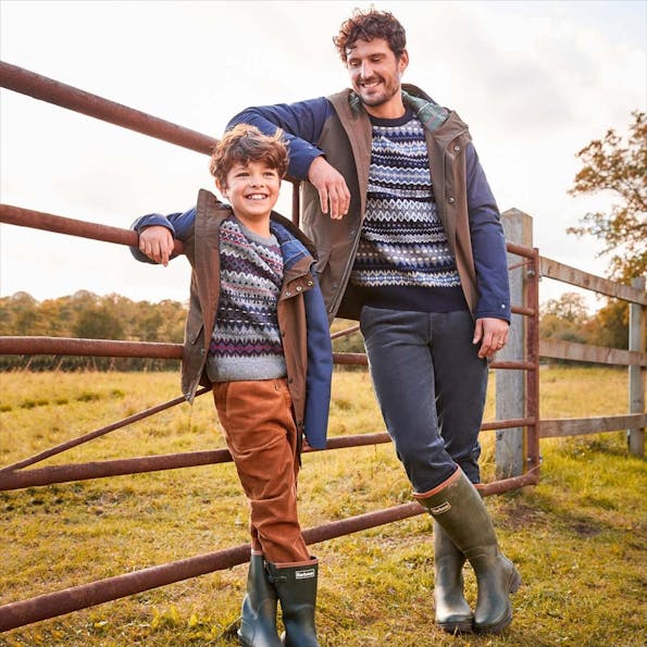 Barbour - Donkerblauwe Case Fair trui