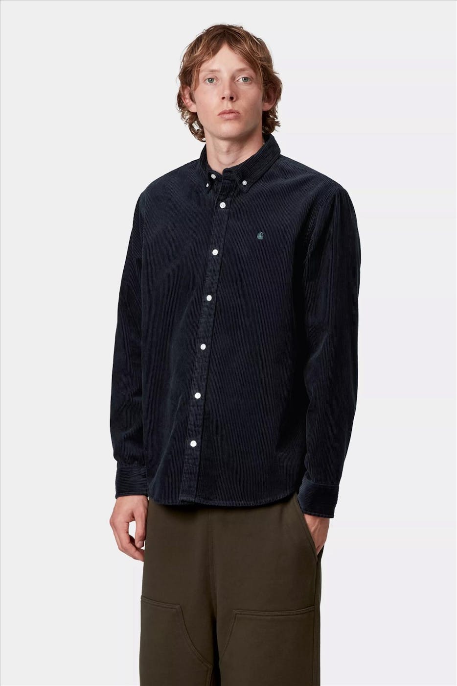 Carhartt WIP - Donkerblauw Madison Cord hemd
