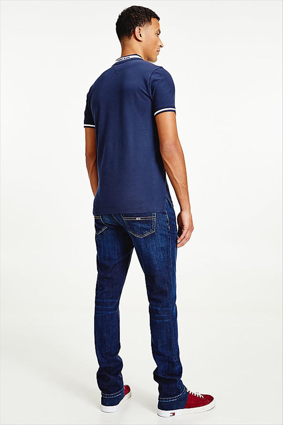 Tommy Jeans - Donkerblauwe strech polo