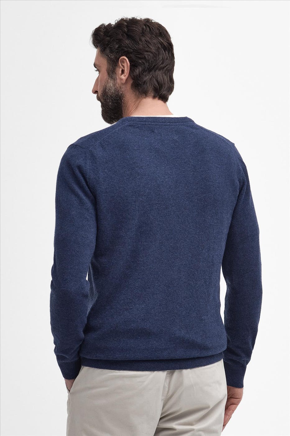 Barbour - Donkerblauwe Essential V-neck trui