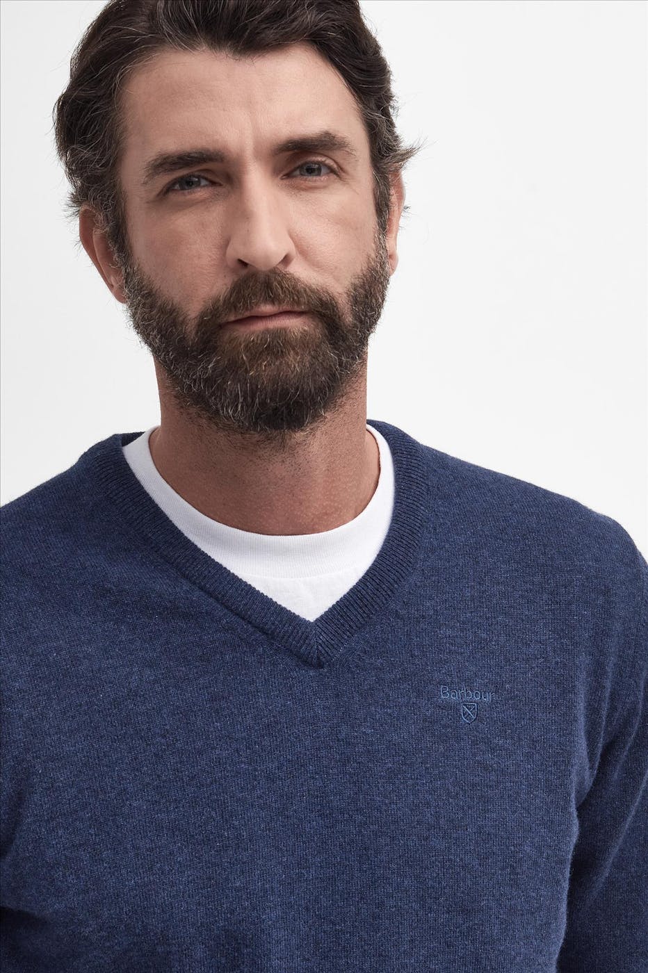Barbour - Donkerblauwe Essential V-neck trui