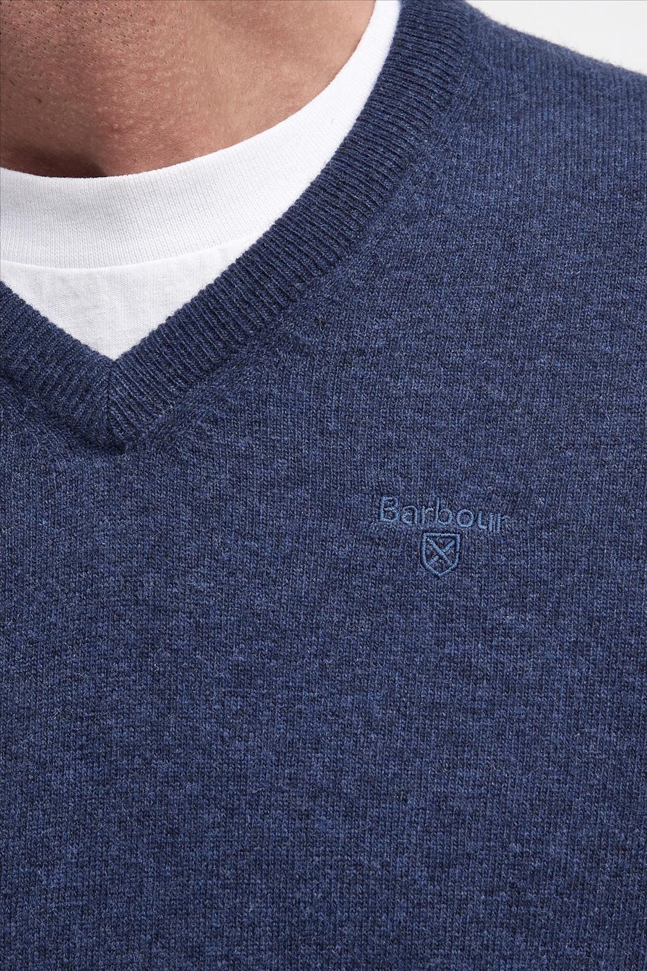 Barbour - Donkerblauwe Essential V-neck trui