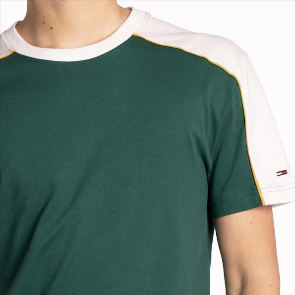 Tommy Jeans - Groene Shoulder detail T-shirt