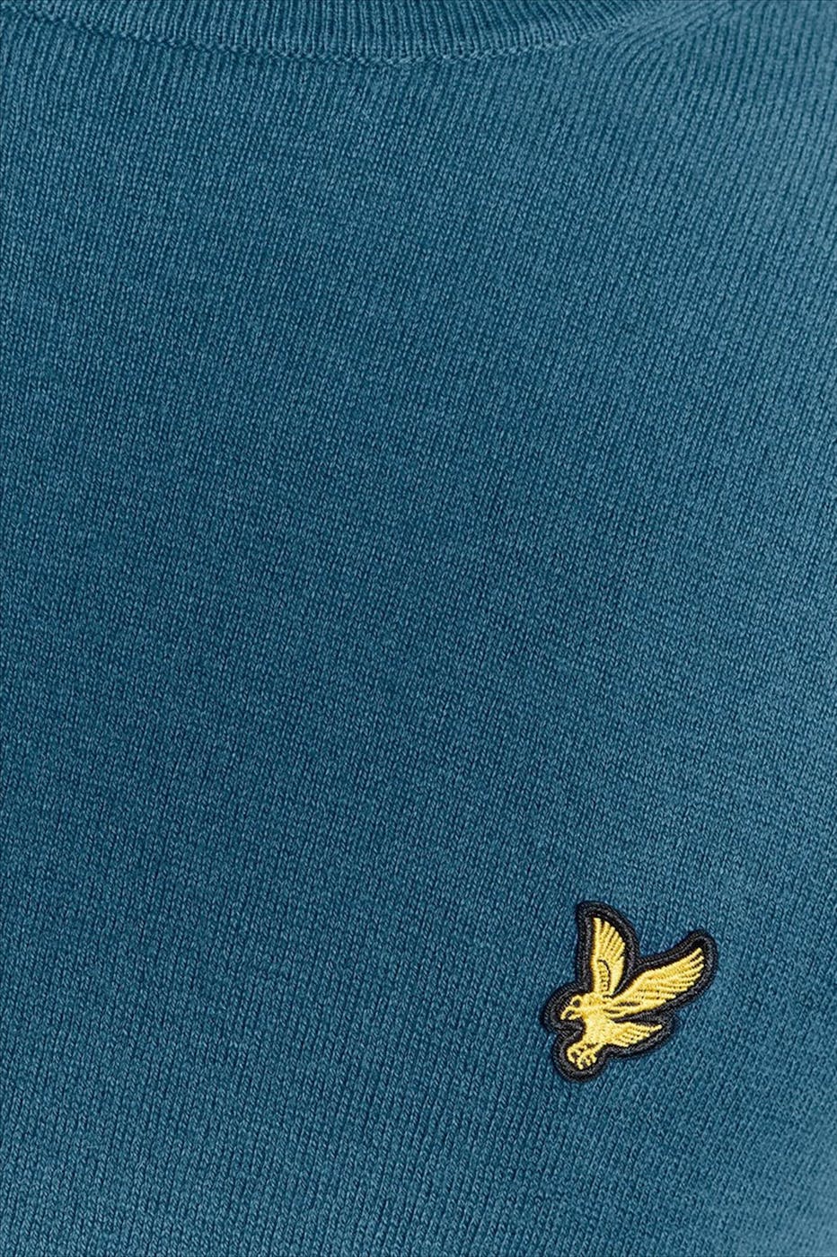 Lyle & Scott - Blauwe Cotton Merino trui