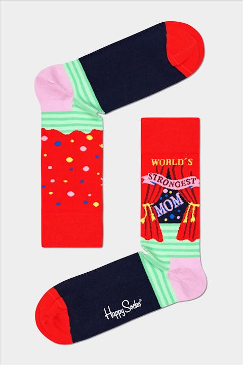 Happy Socks - Multicolour World's Strongest Mom sokken, maat: 36-40