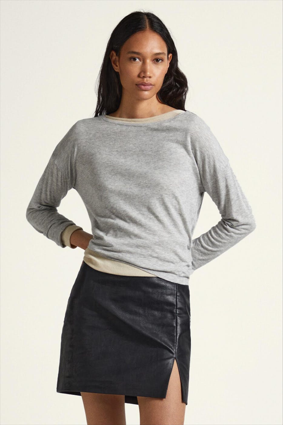 Pepe Jeans London - Grijze Carla T-shirt