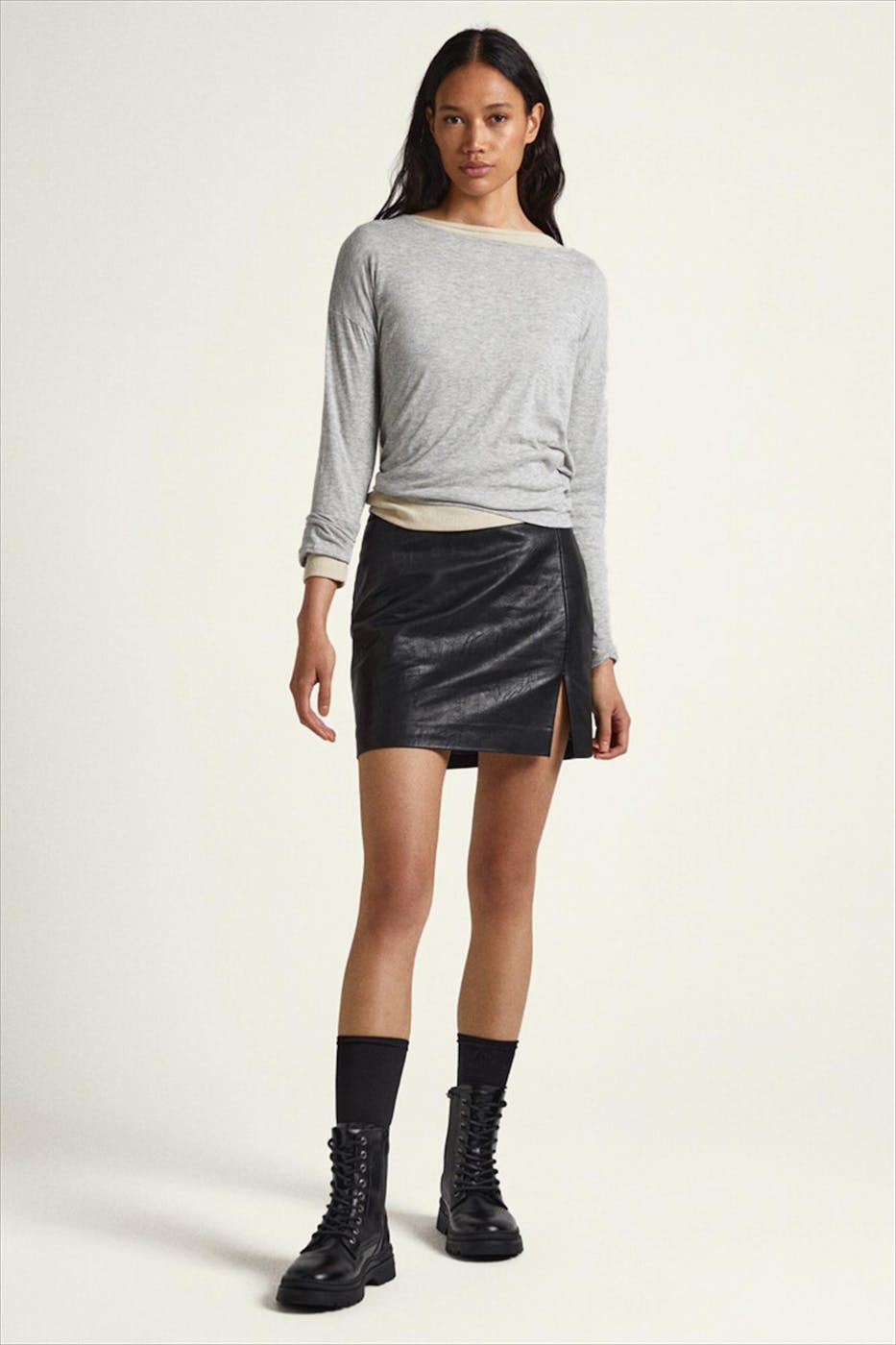 Pepe Jeans London - Grijze Carla T-shirt
